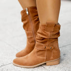 Botins Femininos em Camurça Marrom – Conforto e Qualidade para o Dia a Dia