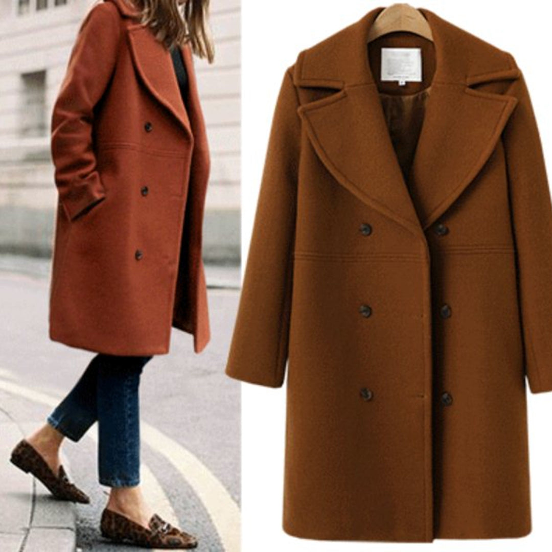 Casaco Longo de Lã Reversível Feminino – Ideal para o Outono