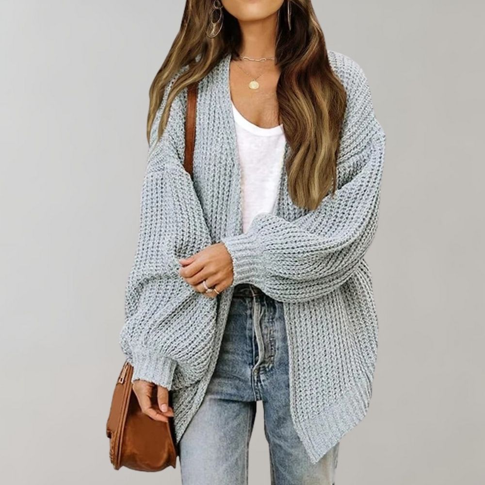 Cardigan Casual de Malha com Corte Confortável para Mulheres