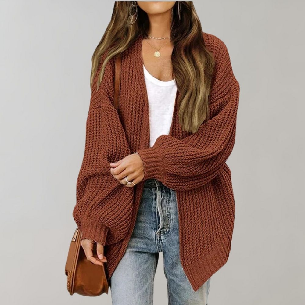 Cardigan Casual de Malha com Corte Confortável para Mulheres