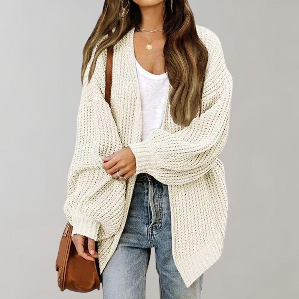 Cardigan Casual de Malha com Corte Confortável para Mulheres