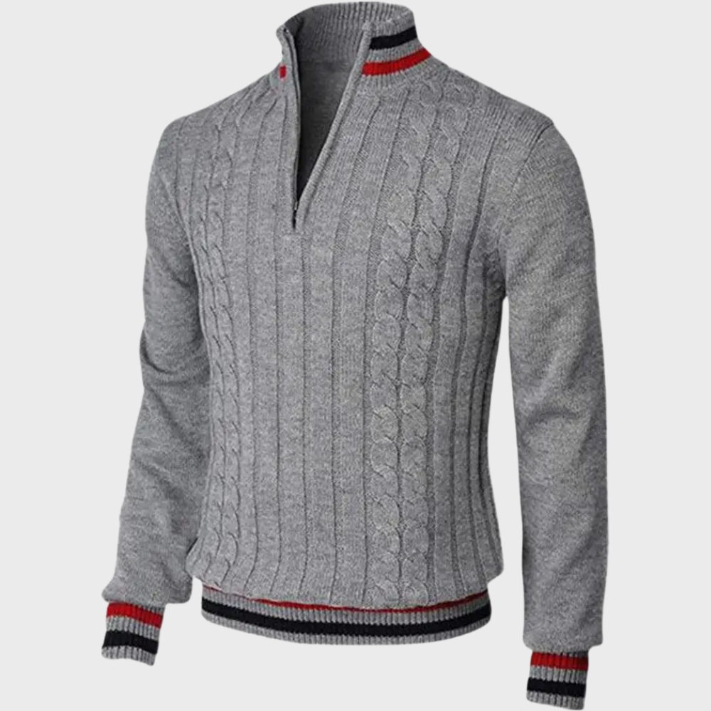 Berend - Estiloso Suéter Masculino com Meio Zíper