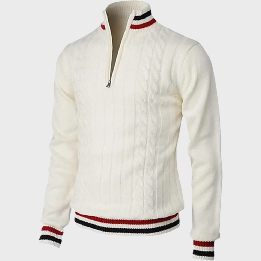 Berend - Estiloso Suéter Masculino com Meio Zíper