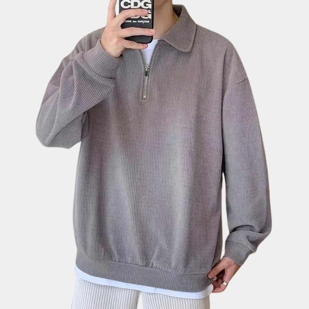 Noah - Pullover Masculino com Zíper Frontal