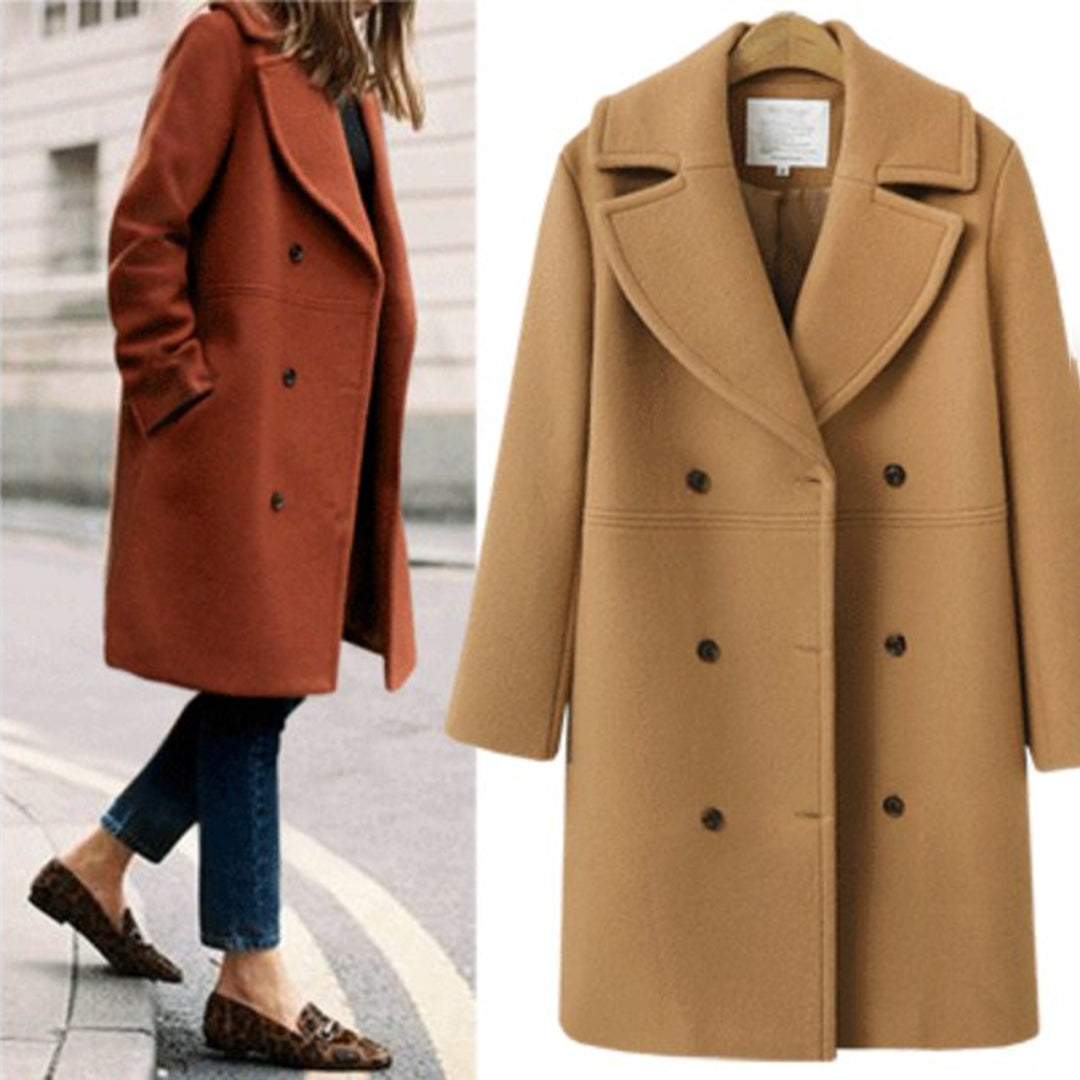 Casaco Longo de Lã Reversível Feminino – Ideal para o Outono