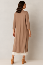 Cardigan Longo de Tricô Feminino