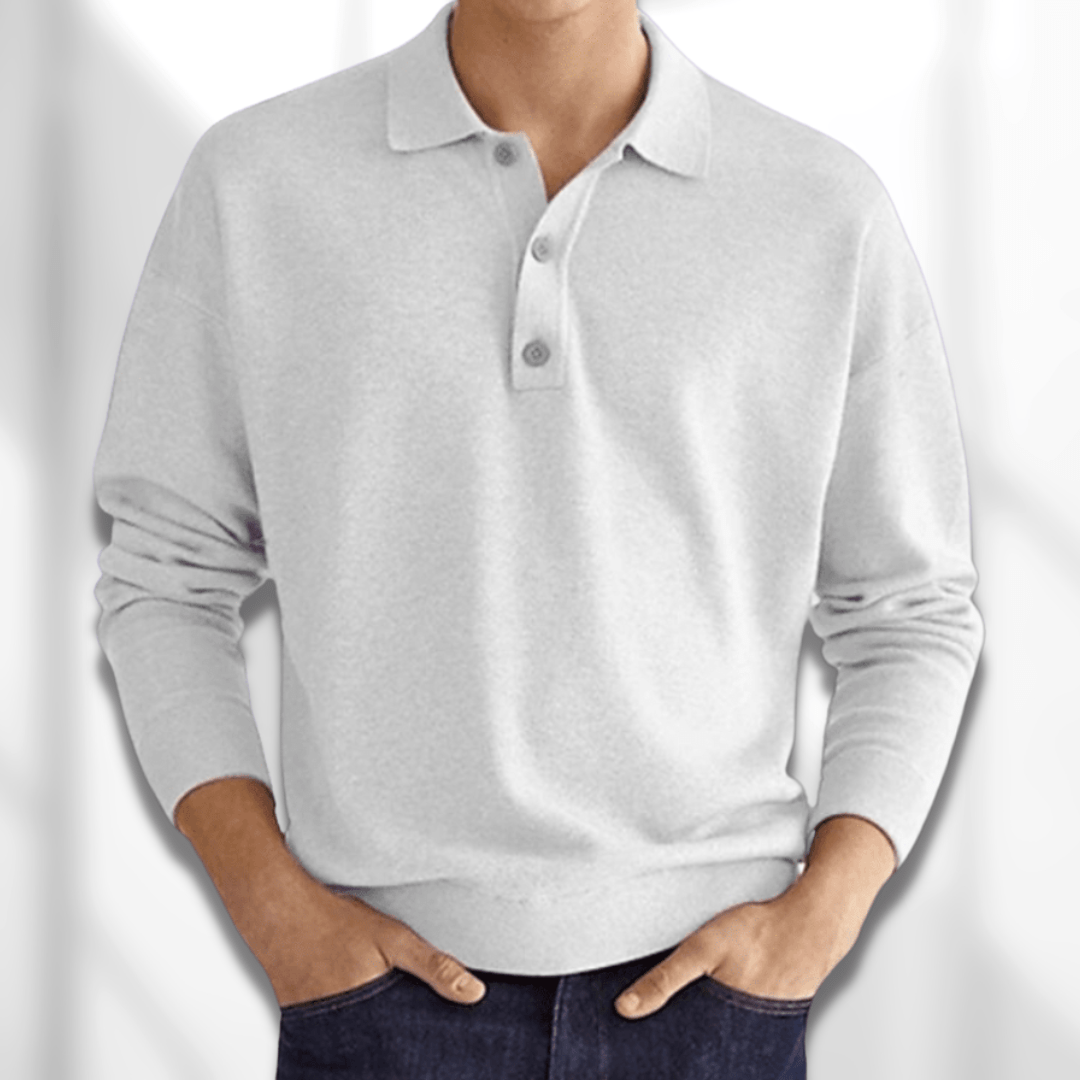 LEON - Suéter Polo para Hombre