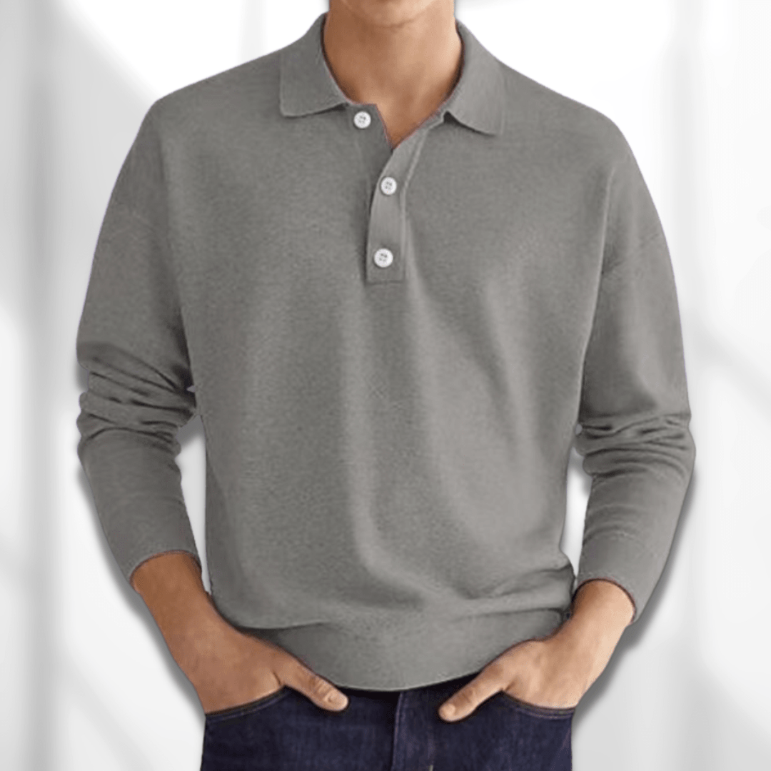 LEON - Suéter Polo para Hombre