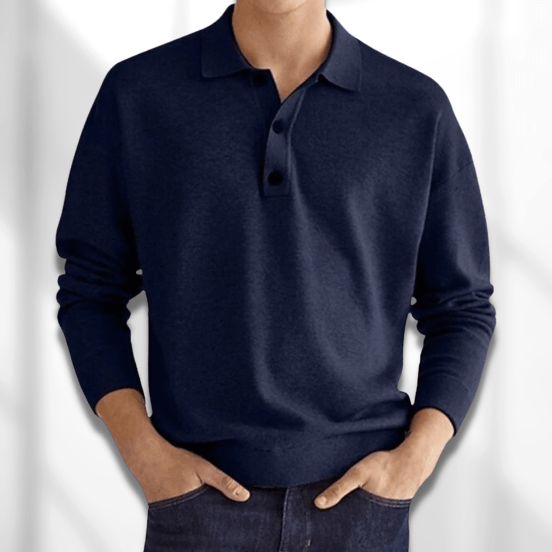 LEON - Suéter Polo para Hombre