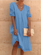 Fanny | Vestido Midi Casual Moderno Feminino