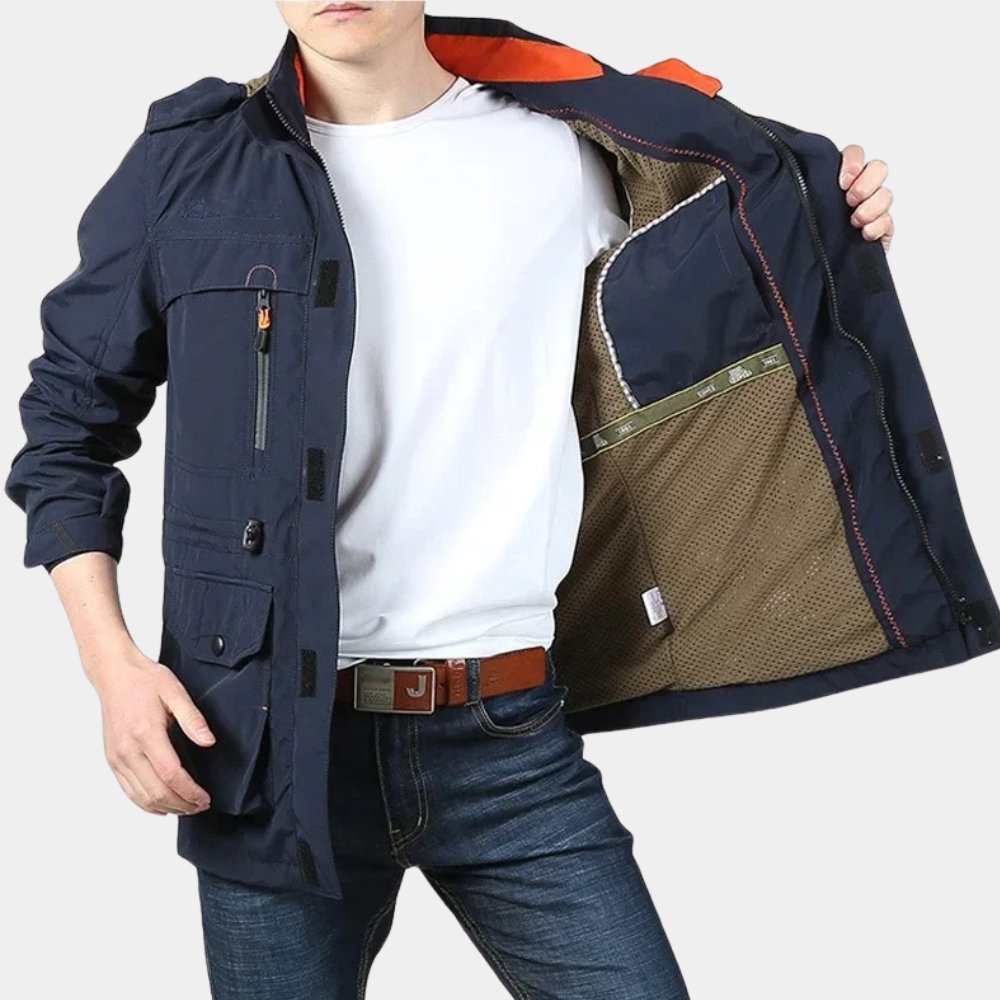 Damond - Casaco Cargo de Verão Masculino, Leve e Arejado