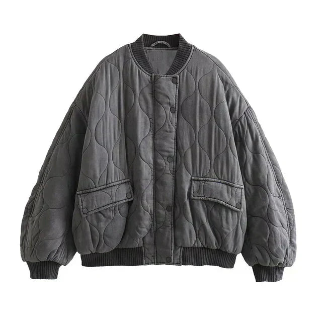Casaco Bomber Casual Feminino com Almofadas