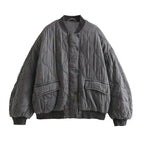 Casaco Feminino Bomber Acolchoado com Gola Canelada - Estilo Casual e Confortável