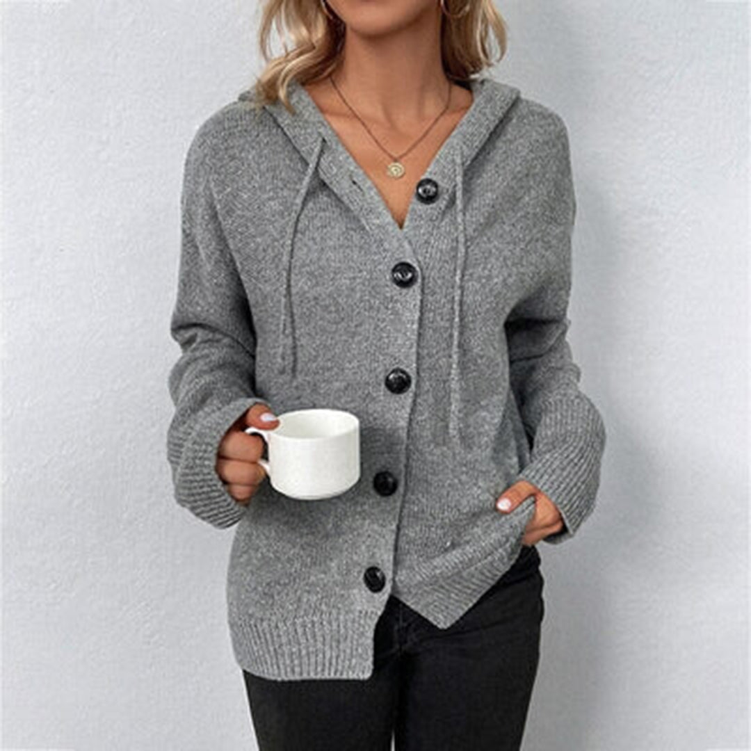 Cardigan Hoodie Feminino em Cor Clássica – Máximo Conforto