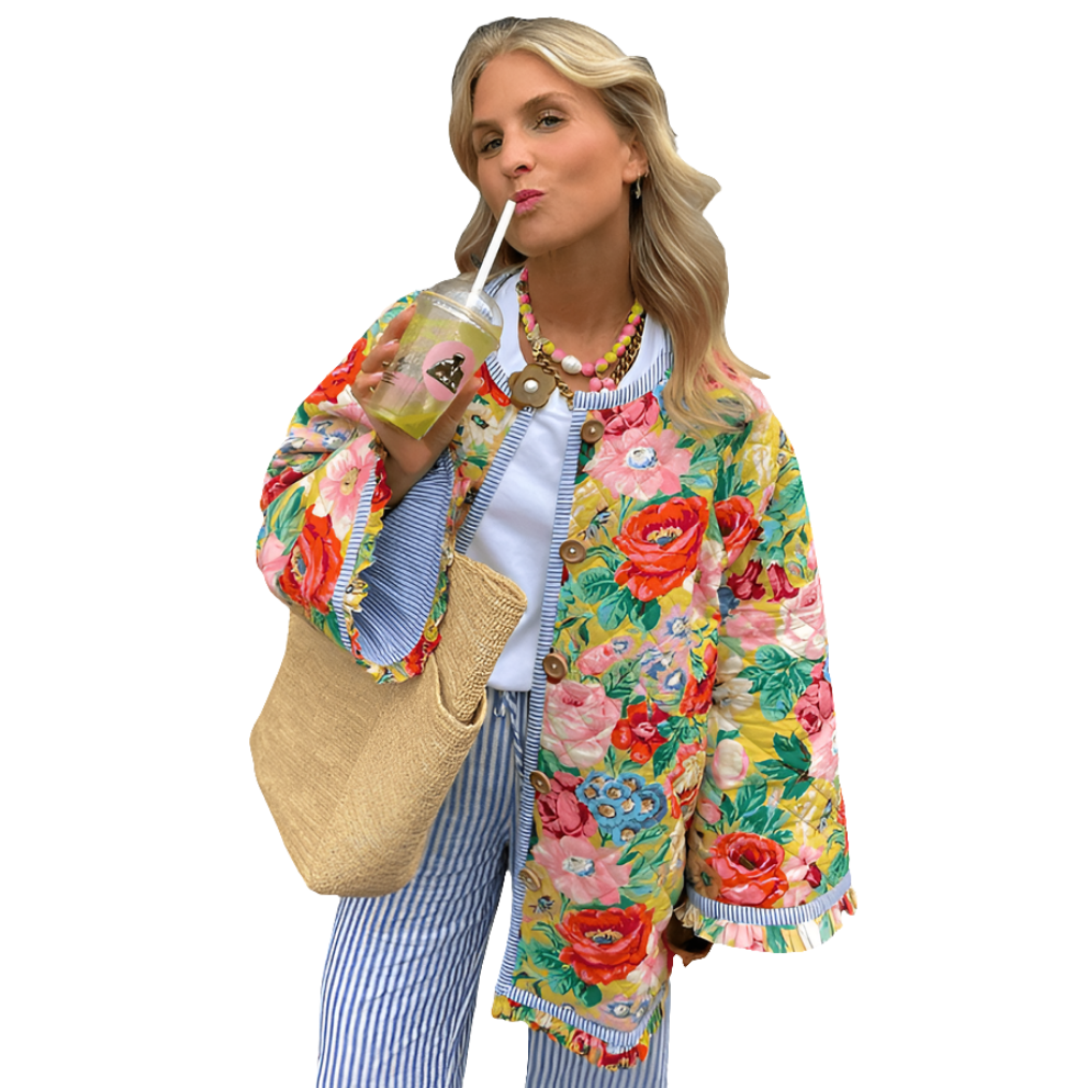 Piso | Elegante Casaco Feminino com Design Floral Confortável e Exclusivo