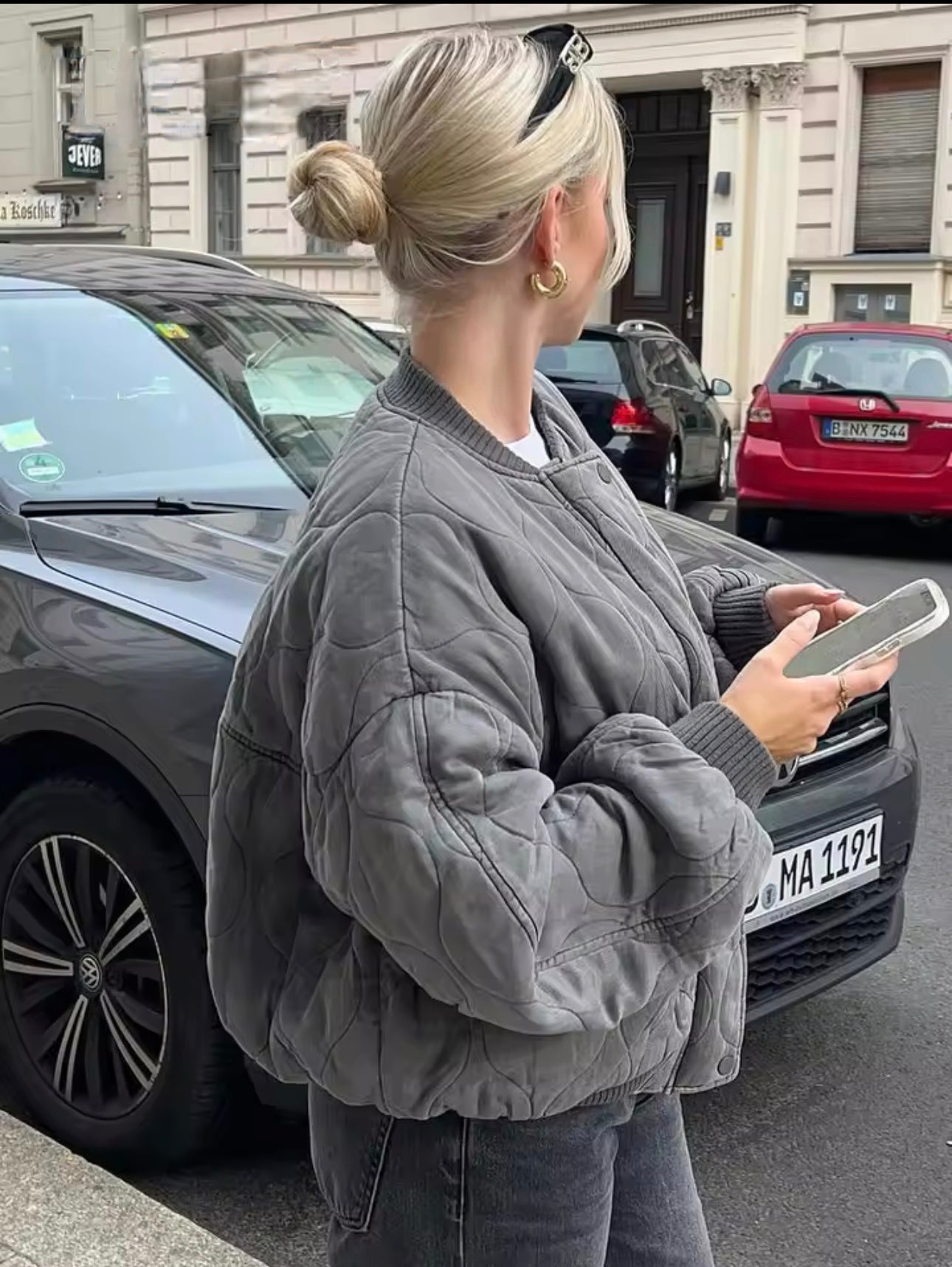 Casaco Feminino Bomber Acolchoado com Gola Canelada - Estilo Casual e Confortável