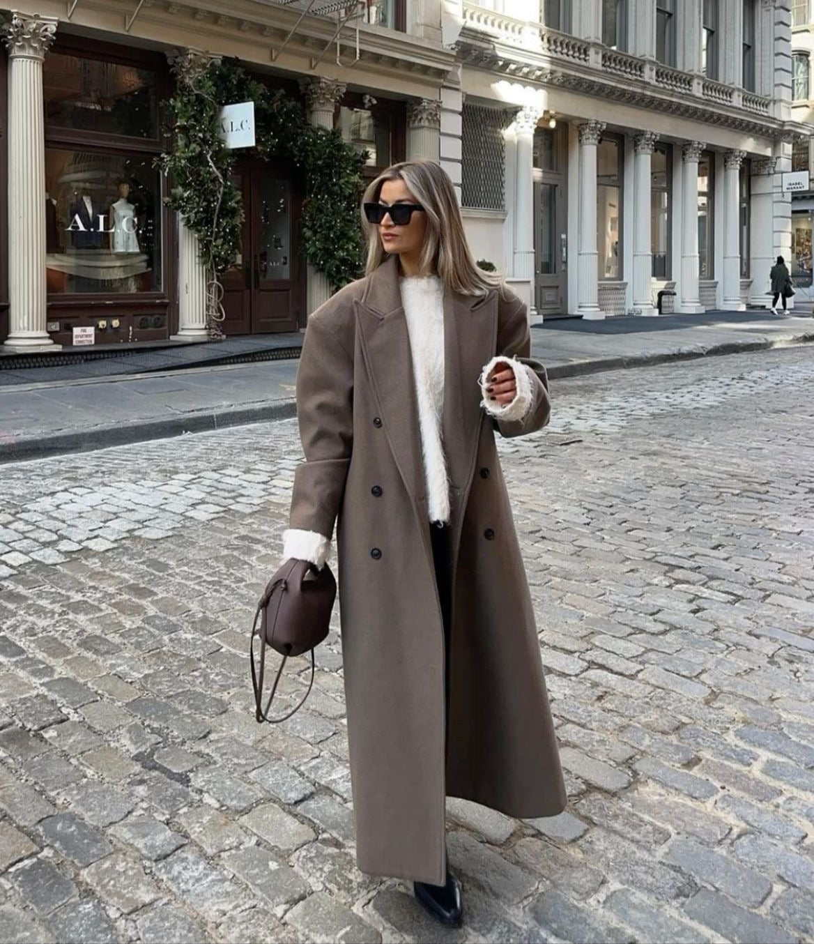Elegante Casaco Longo de Lã | Saphira