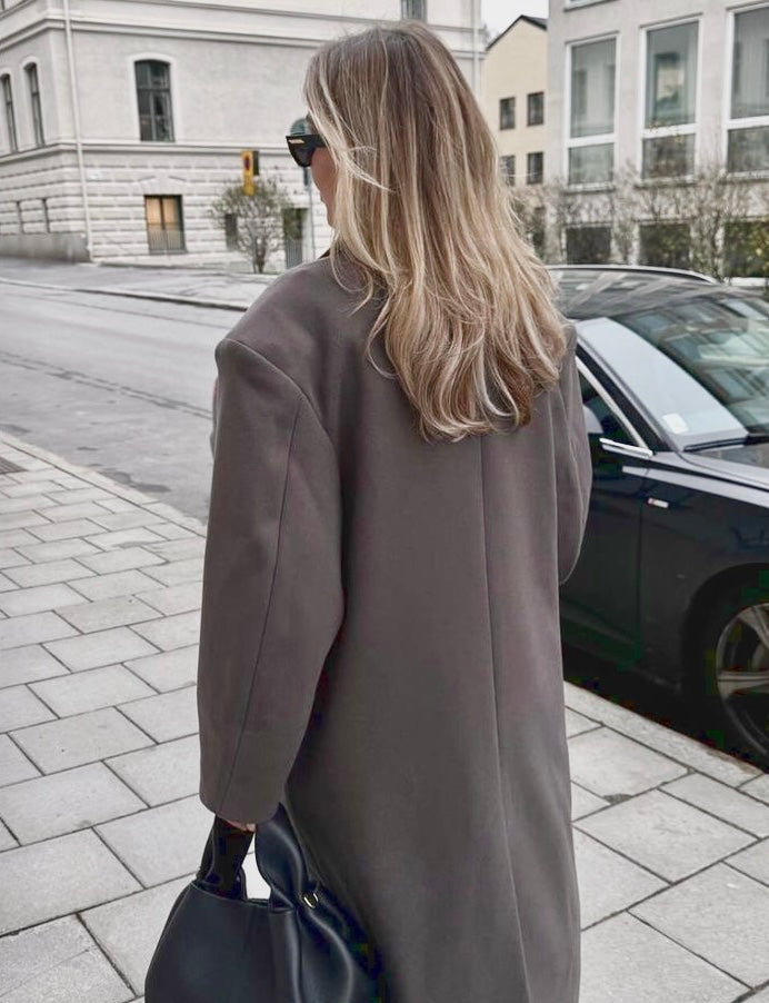 Elegante Casaco Longo de Lã | Saphira