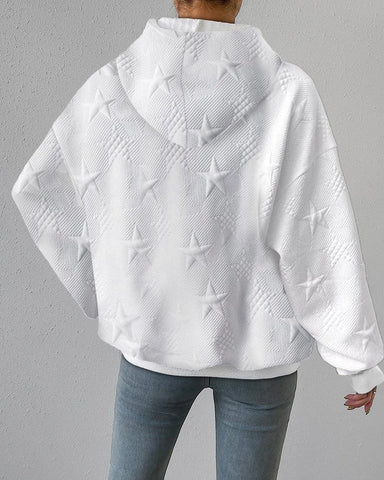 Confortável Sweatshirt Branca em Tricot para Mulheres