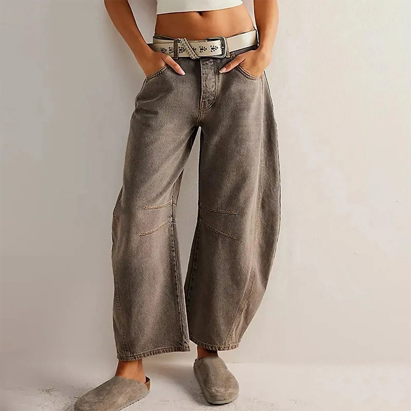 Hannel | Calças Jeans Femininas de Corte Amplo