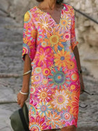 Hannah | Vestido Floral com Decote em V