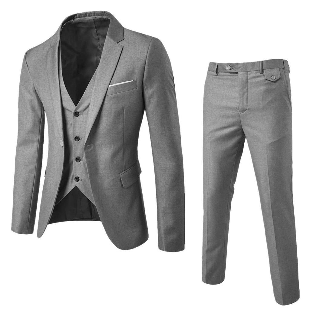 Conjunto Masculino de Três Peças Ajustado | Roupas Profissionais