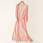 Cardigan Longo de Tricô Feminino