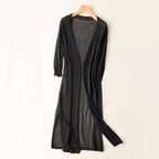 Cardigan Longo de Tricô Feminino