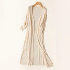 Cardigan Longo de Tricô Feminino