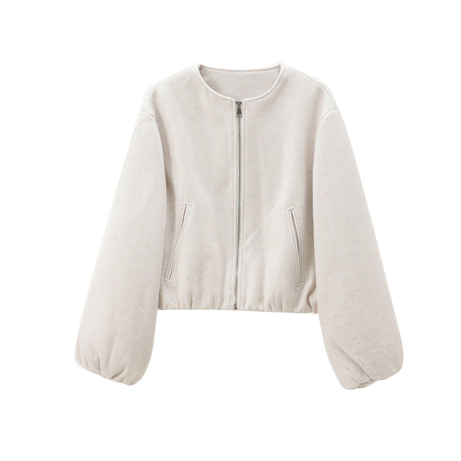 Casaco Bomber Cropped Feminino – Tecido Macio – Zíper Frontal – Estilo Casual e Confortável
