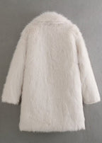 Casaco de Inverno Estiloso em Pelo Sintético para Mulheres - Elegância e Conforto Aconchegante