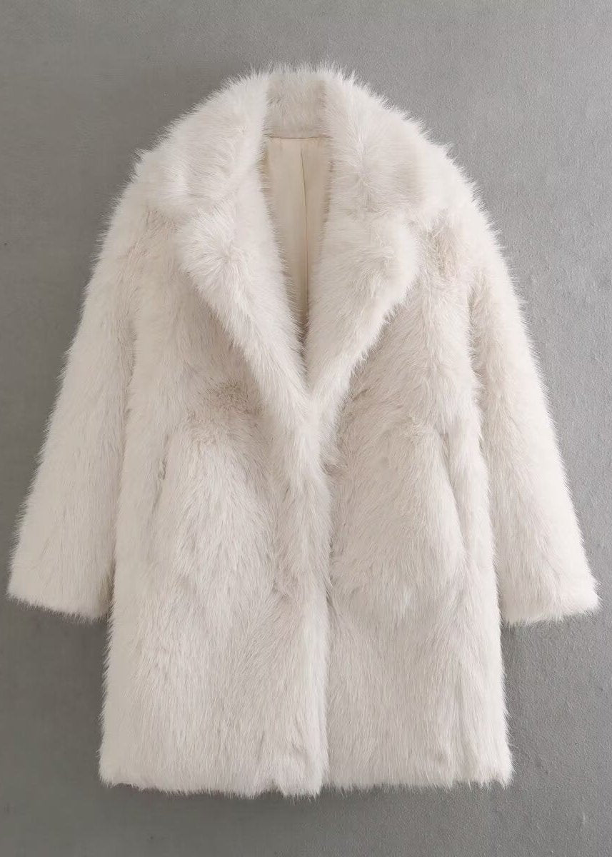Casaco de Inverno Estiloso em Pelo Sintético para Mulheres - Elegância e Conforto Aconchegante