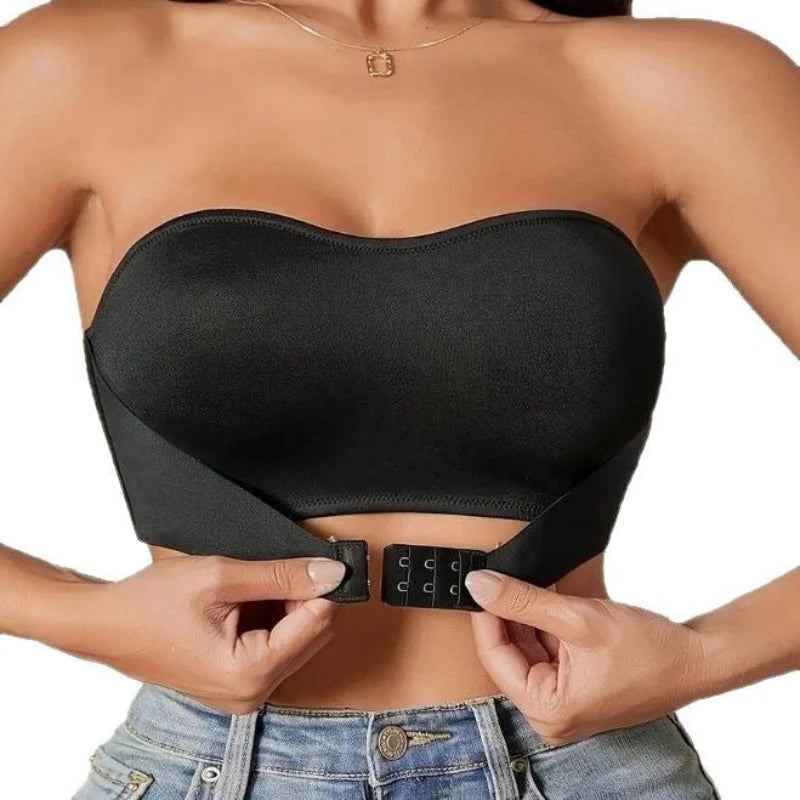 Sutiã Push Up Sem Alças Feminino com Fecho