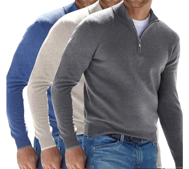 LIVAA - Pullover Masculino com Zíper Frontal