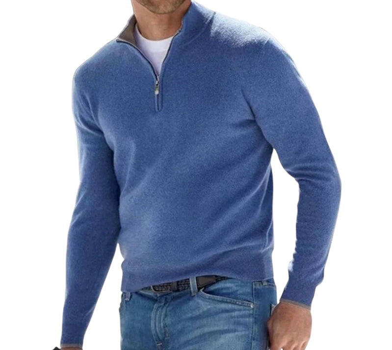 LIVAA - Pullover Masculino com Zíper Frontal