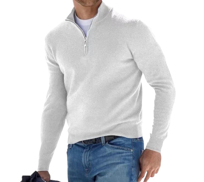 LIVAA - Pullover Masculino com Zíper Frontal