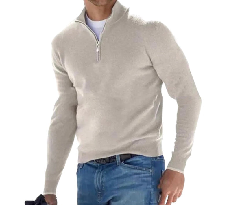 LIVAA - Pullover Masculino com Zíper Frontal