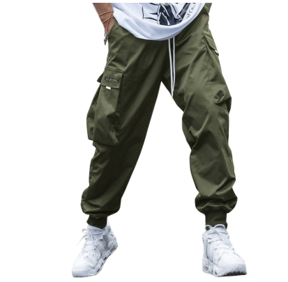 Calças Cargo Jogger Masculinas com Punhos Elásticos