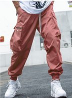 Calças Cargo Jogger Masculinas com Punhos Elásticos