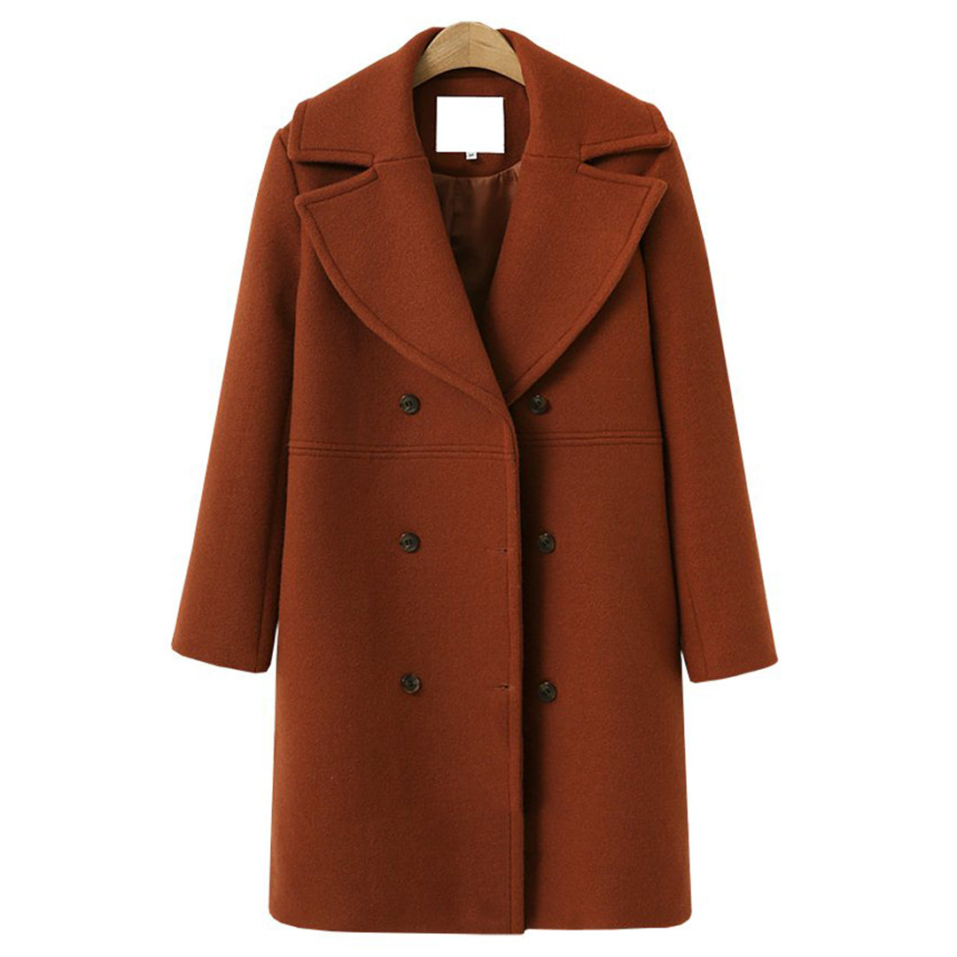 Casaco Longo de Lã Reversível Feminino – Ideal para o Outono
