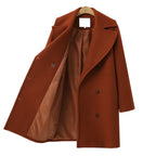 Casaco Longo de Lã Reversível Feminino – Ideal para o Outono
