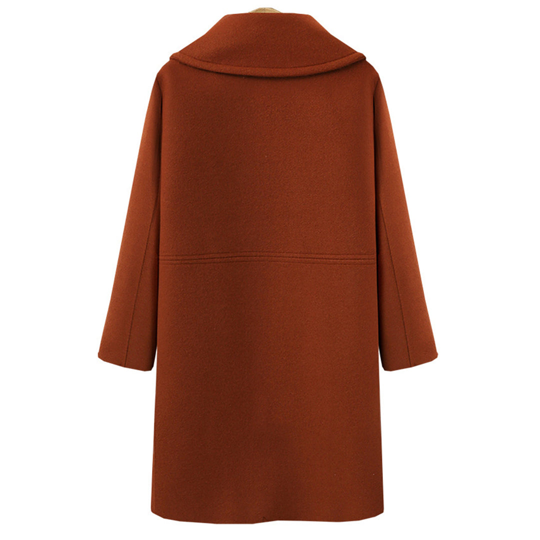Casaco Longo de Lã Reversível Feminino – Ideal para o Outono