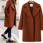 Casaco Longo de Lã Reversível Feminino – Ideal para o Outono