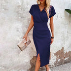 Maggiena | Vestido Casual Curto com Decote em V Feminino