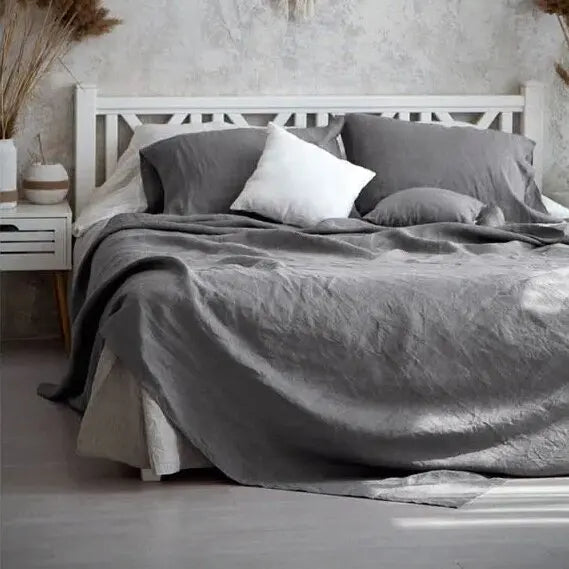 Aurenith - Conjunto de Cama em Linho Leve e Arejável