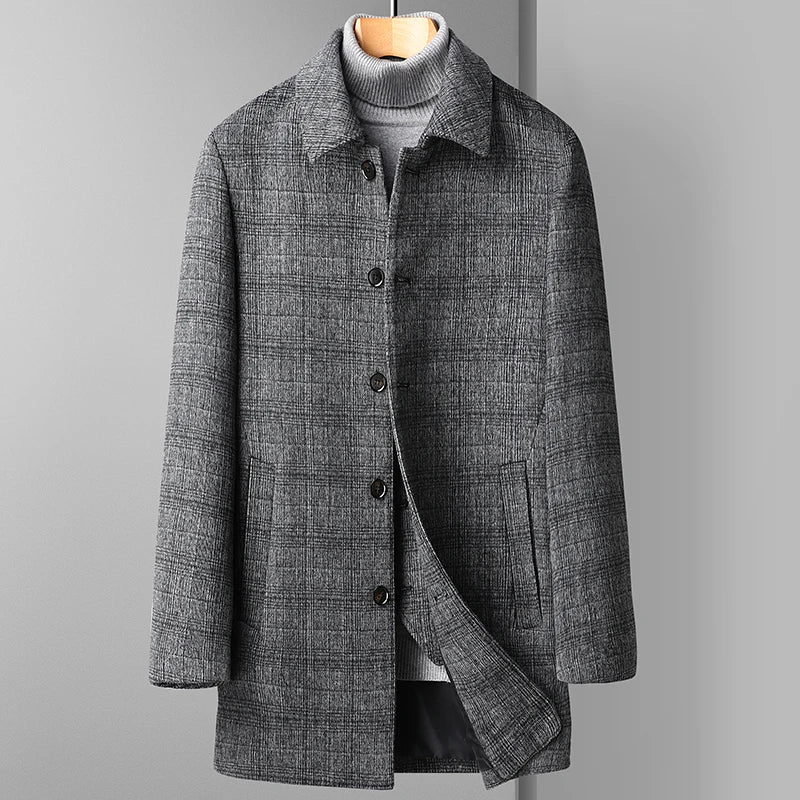 Casaco Masculino Cinza de Inverno - Ajuste Regular
