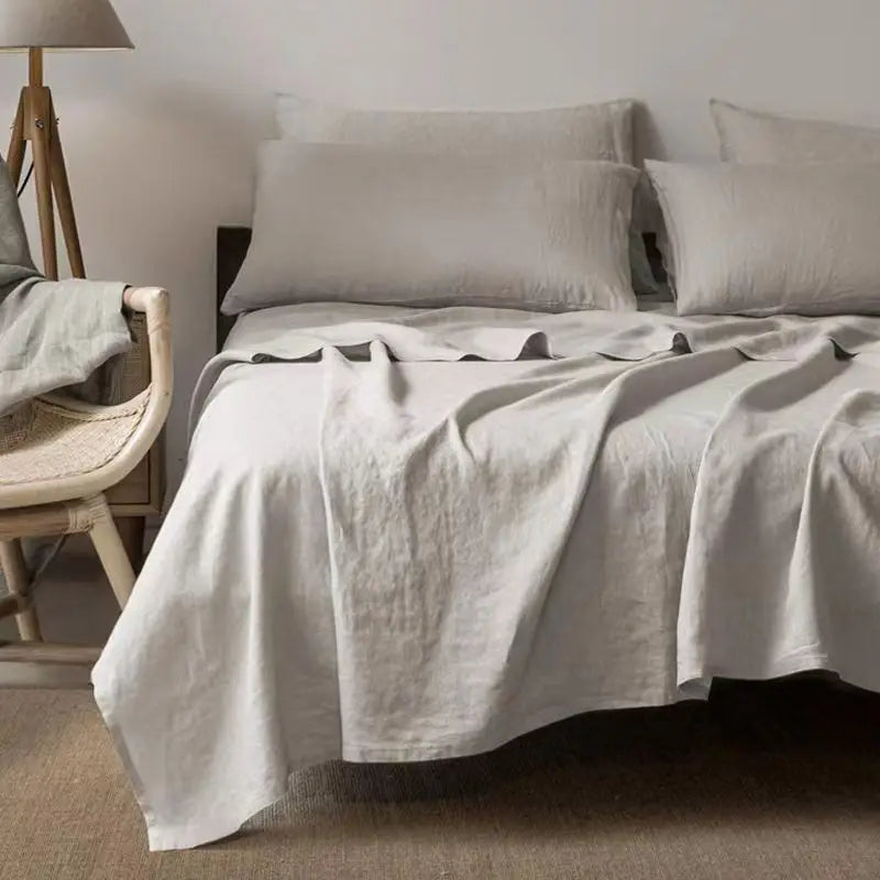Aurenith - Conjunto de Cama em Linho Leve e Arejável