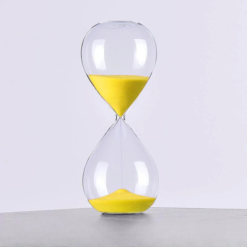 Relógio de Areia Minimalista para a Sua Decoração