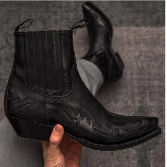 Botas Confortáveis Masculinas Estilo Cowboy