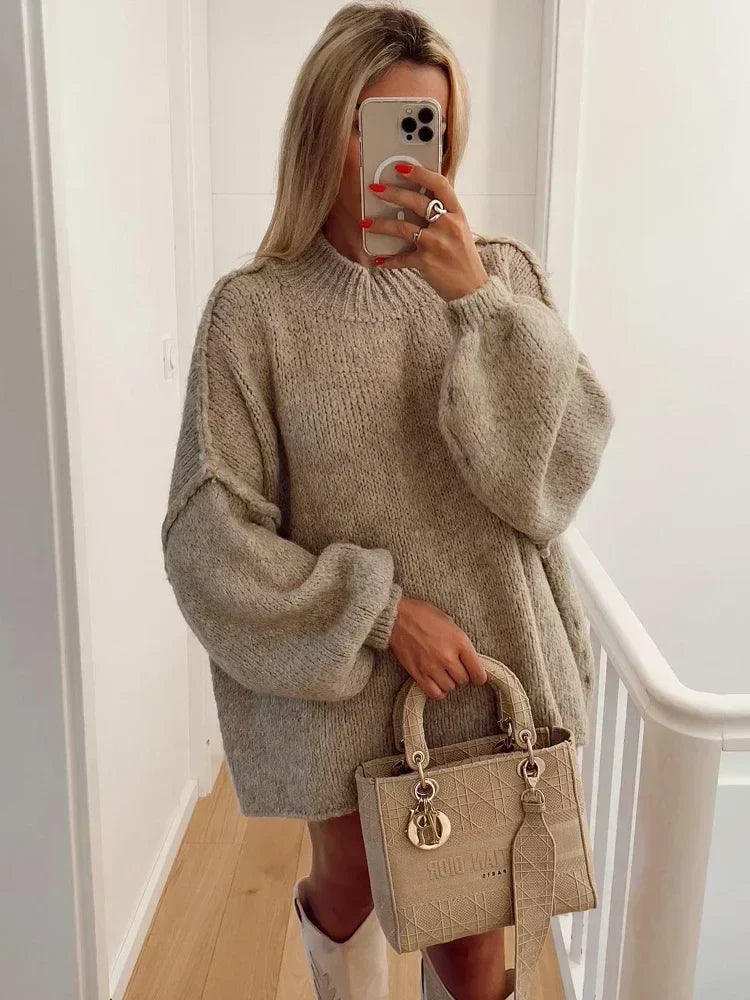 Suéter Oversized Confortável para Mulheres - Ideal para o Inverno